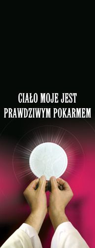 Baner na Boże Ciało "Ciało moje .." 50x130 cm