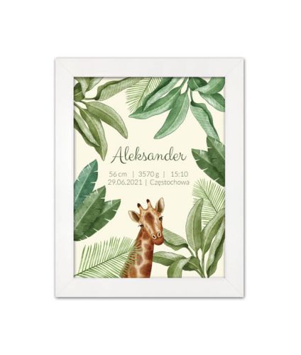 Metryczka dla dziecka z personalizacją