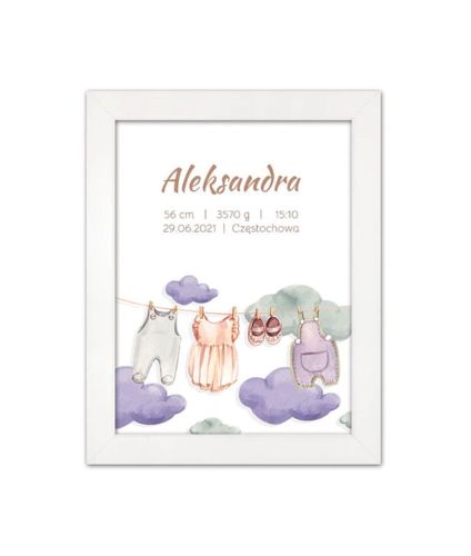 Metryczka dla dziecka z personalizacją