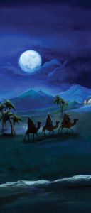 Tło do szopki, Trzej Królowie 150/350cm