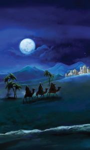 Tło do szopki, Trzej Królowie 150/250cm