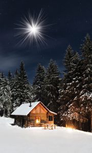 Tło do szopki, Świąteczny krajobraz 150/250cm