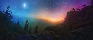 Tło do szopki, Gwiazda Betlejemska 150/350cm