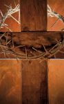 Tło do Ciemnicy, krzyż, brązowy 120x200cm
