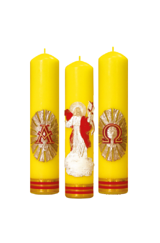 Zestaw świec na Wielkanoc - Jezus Chrystus Zmartwychwstały