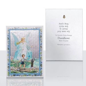 Anioł Stróż pamiątka Chrztu Świętego, dedykacja