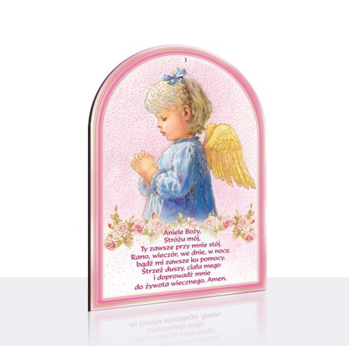 Obrazek religijny Anioł Stróż, modlitwa
