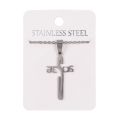Naszyjnik - krzyżyk - JESUS - Stainless Steel