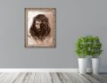 Obraz religijny na płótnie Jezus Chrystus Umęczony - Ecce Homo w ramie ornamentowej