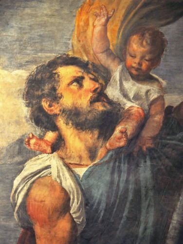 Plakat religijny Święty Krzysztof