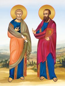 Plakat religijny Święty Piotr i Paweł