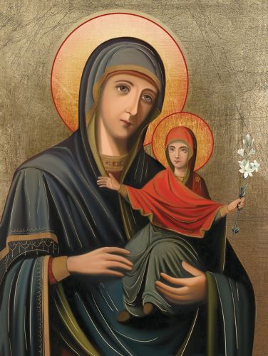 Plakat religijny Święta Anna z Matką Bożą