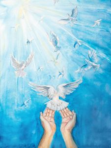 Plakat religijny Łaska Ducha Świętego