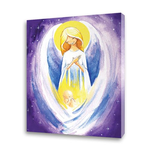 Obraz religijny na płótnie  Anioł Stróż z dzieckiem