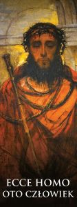 Baner na Wielki Post "Ecce Homo - Oto Człowiek" 75x200cm