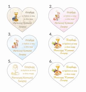 Podziękowanie dla Gości na Komunię magnes