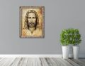 Obraz religijny na płótnie Jezus Chrystus w ramie ornamentowej