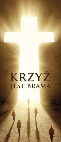 Tło do Grobu Pańskiego, "Krzyż jest bramą" 120x200cm