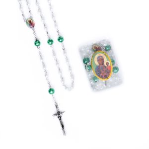 Różaniec szkło Matka Boża Częstochowska - pudełko