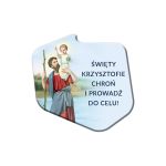 Święty Krzysztof  plakietka samochodowa - samoprzylepna