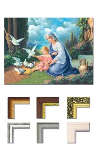 Obraz Matka Boża z Dzieciątkiem Jezus i gołąbkami