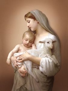 Plakat religijny Matka Boża z Dzieciątkiem.