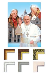 Obraz Święty Jan Paweł II, Papież Benedykt XVI i Papież Franciszek