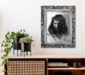 Obraz Jezus Chrystus Umęczony - Ecce Homo rama ornament srebrny