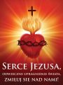 Baner na Wielki Post "Serce Jezusa, odwieczne upragnienie świata" 75x100 cm