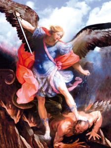 Plakat religijny Michał Archanioł