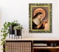 Obraz Święta Rita rama ornament