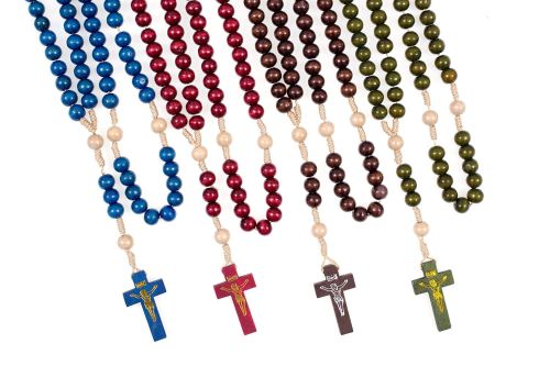 Drewniany różaniec - różne kolory