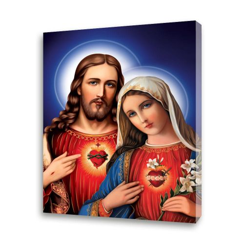 Obraz na płótnie Serce Maryi i Serce Jezusa
