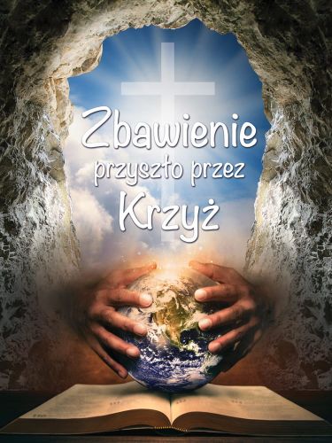 Baner na Wielki Post "Zbawienie przyszło przez Krzyż" 75x100 cm