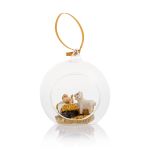 Bombka szklana - Dzieciątko Jezus - baranki - zawieszka - 8,5 cm - Classic 