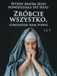 Baner na Różaniec "Wtedy Matka Jego powiedziała do sług" 75x100 cm
