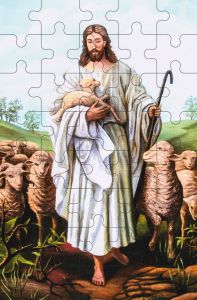 Puzzle Wielkanocne - Chrystus Dobry Pasterz - 10 szt.