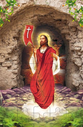 Puzzle na Wielkanoc - Chrystus Zmartwychwstały 10 szt.