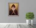 Obraz religijny na płótnie Święty Charbel - rama ornamentowa