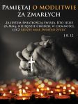 Baner na Wszystkich Świętych "Pamiętaj o modlitwie za zmarłych" 75x100 cm