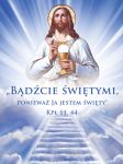 Baner na Wszystkich Świętych "Bądźcie świętymi ponieważ ja jestem święty" 75x100 cm
