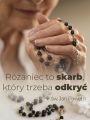Baner na Różaniec "Różaniec to skarb który trzeba odkryć" 75x100 cm