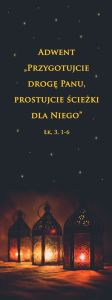 Baner religijny na Boże Narodzenie "Przygotujcie drogę Panu, prostujcie ścieżki dla niego" 75x200 cm