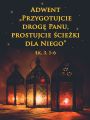 Baner religijny na Boże Narodzenie "Przygotujcie drogę Panu, prostujcie ścieżki dla niego" 75x100 cm