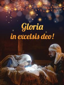 Baner religijny na Boże Narodzenie "In excelsis deo!" 75x100 cm