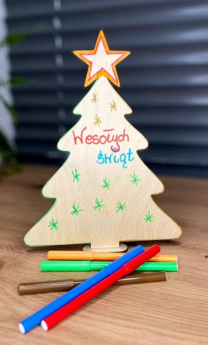 Drewniana choinka do malowania
