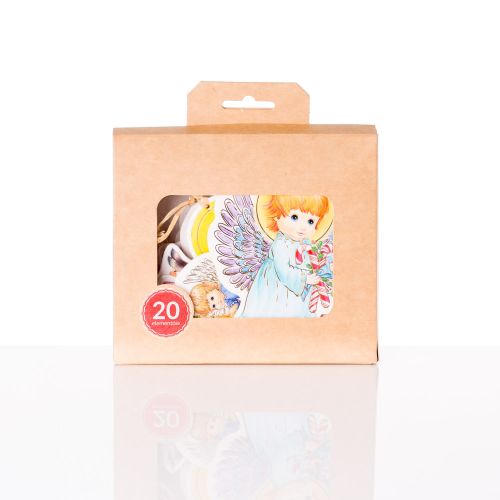 Ozdoby świąteczne w pudełku - 20 elementów