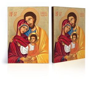 Obraz na desce dębowej, Święta Rodzina