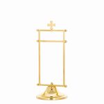 Stojak, wieszaczek na ręczniczek mosiężny, mały