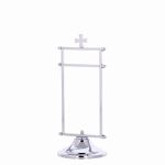 Stojak, wieszaczek na ręczniczek mosiężny, niklowany - mały